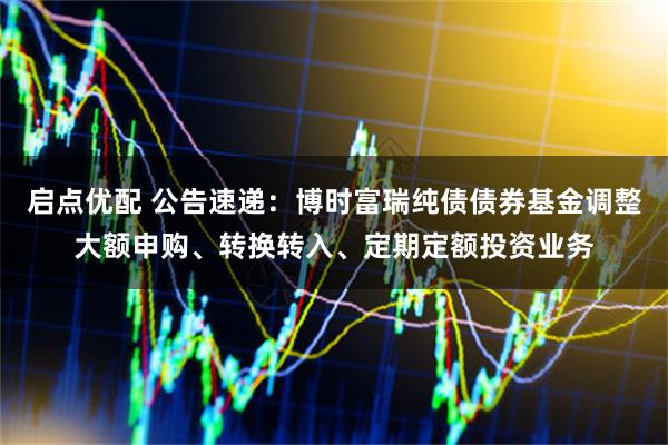 启点优配 公告速递：博时富瑞纯债债券基金调整大额申购、转换转入、定期定额投资业务